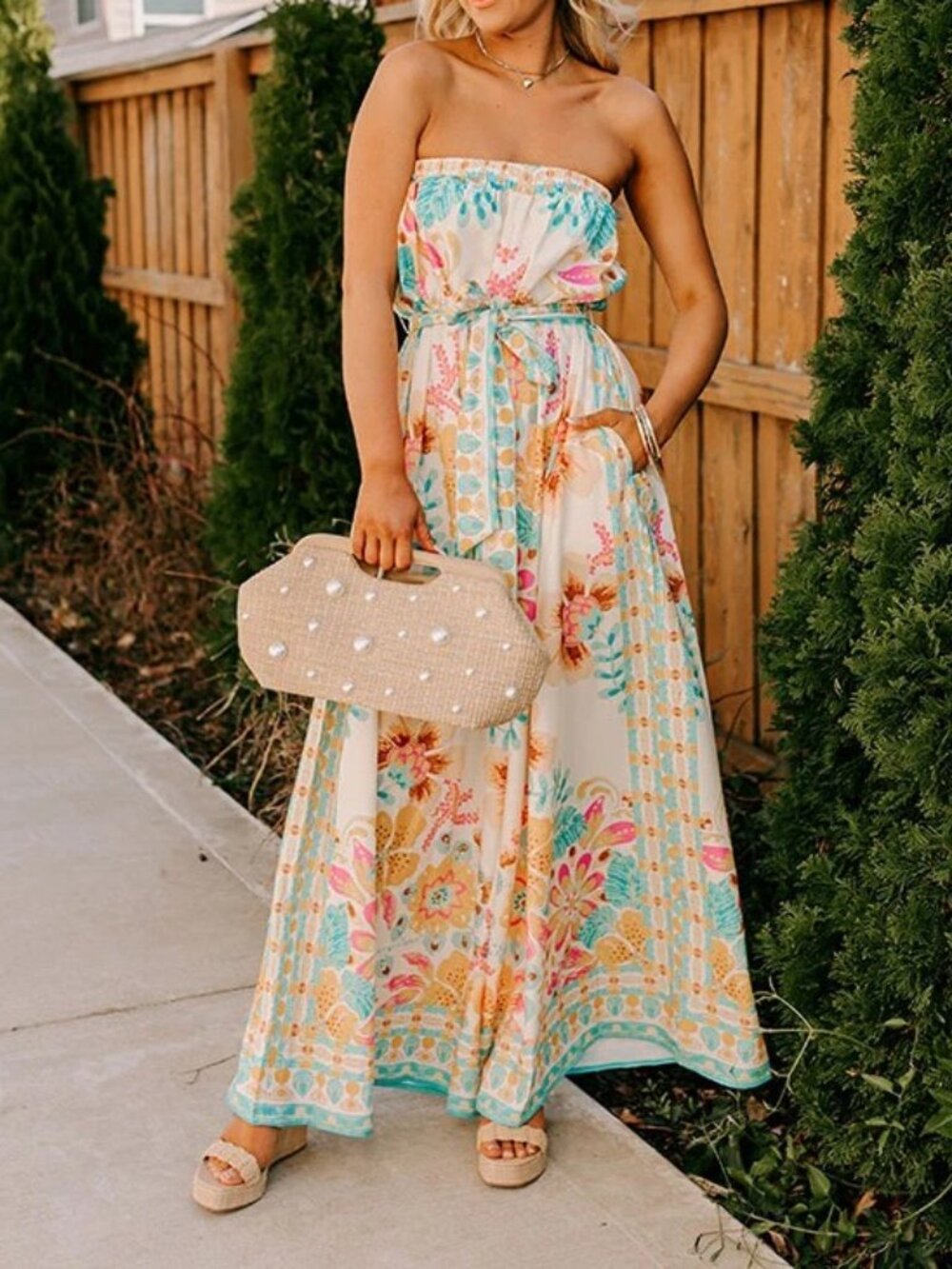 Floral Wide Leg Jumpsuit